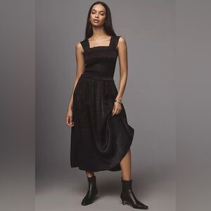 Damson Madder Black Midi Dress